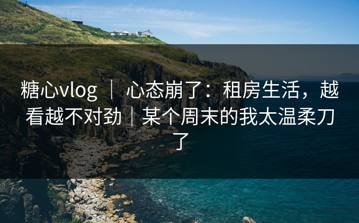 糖心vlog ｜ 心态崩了：租房生活，越看越不对劲｜某个周末的我太温柔刀了