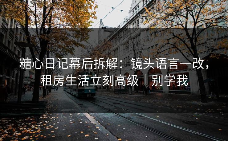 糖心日记幕后拆解：镜头语言一改，租房生活立刻高级｜别学我