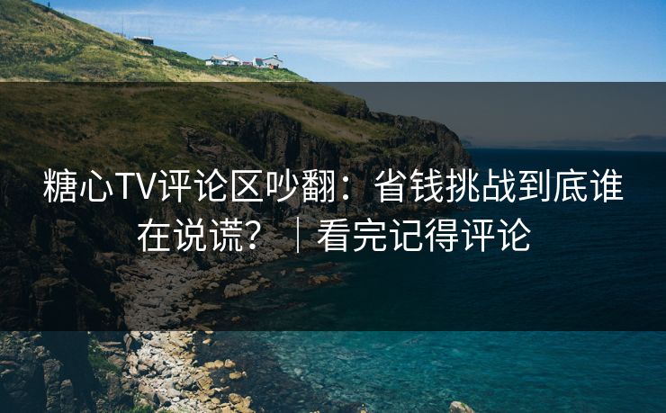 糖心TV评论区吵翻：省钱挑战到底谁在说谎？｜看完记得评论