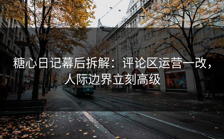 糖心日记幕后拆解：评论区运营一改，人际边界立刻高级